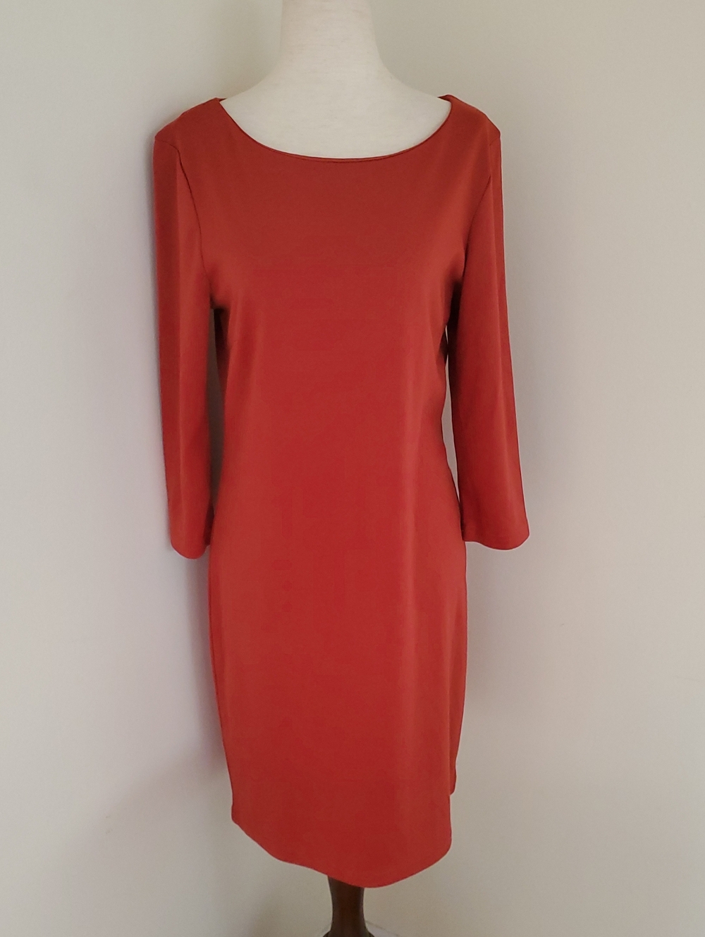 VILA Rust Orange Long-Sleeve Sheath Dress FALL STAPLE !